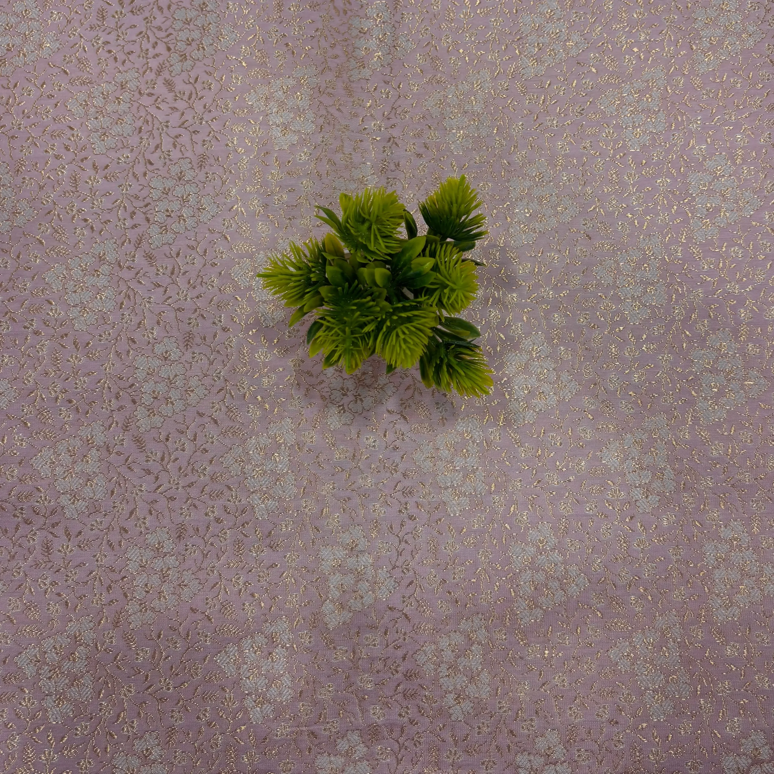 Banarasi Brocade Fabric - Dusty Lavender 1 Brocade Fabric - Dusty Lavender - Image 1