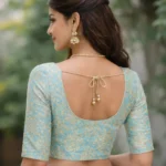 Brocade Fabric - Pastel blue - Image 4