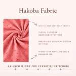 Hakoba Cotton Fabric - Rosewood Pink - Image 2