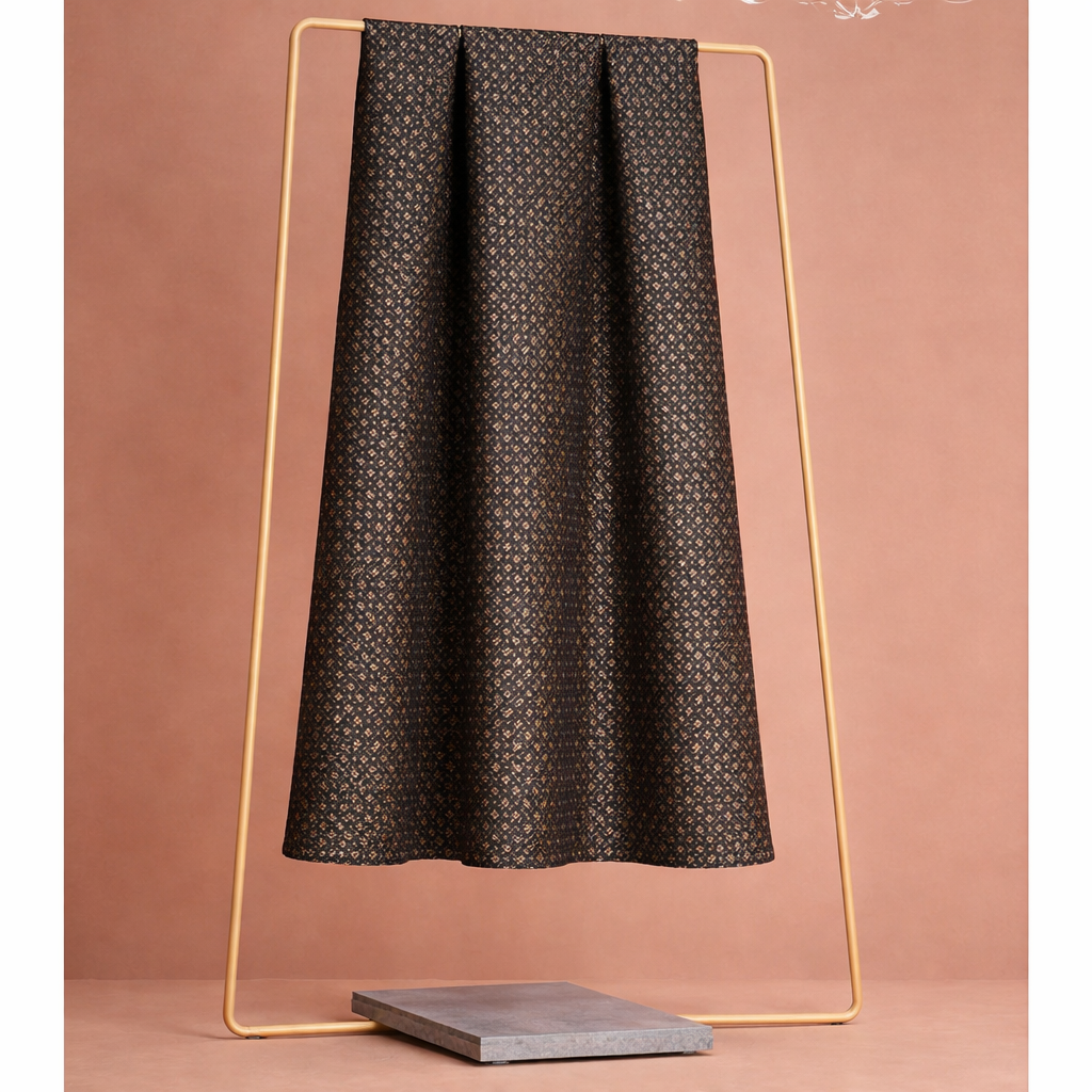 ChatGPT Image Apr 4, 2026, 06_09_21 PM Banarasi Brocade Fabric - Rich Black - Image 1