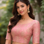 Banarasi Brocade Fabric - Muted Peach - Image 3