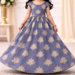 Floral Print Georgette fabric - Cool Grey - Image 3