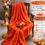 Crush Fendy Silk Fabric - Rich Orange - Image 2