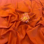 Crush Fendy Silk Fabric - Rich Orange
