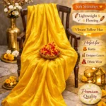 Crush Fendy Silk Fabric - Vibrant Yellow - Image 2