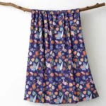 Digital Print Silk Fabric - Indigo Blue