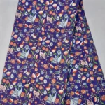 Digital Print Silk Fabric - Indigo Blue - Image 2
