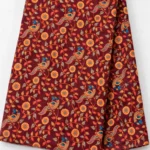 Digital Print Silk Fabric - Maroon - Image 2