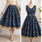 Digital Print Silk Fabric - Black - Image 3