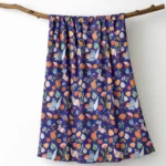 Digital Print Silk Fabric - Indigo Blue