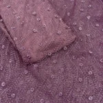 Floral Embroidery Net Fabric - Dusty Mauve
