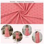 Hakoba Cotton Fabric - Rosewood Pink - Image 4