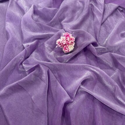 Crush Fendy Silk Fabric - Purple