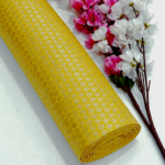 Jacquard Weave Banarasi fabric - Golden Yellow