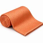 Jacquard Weave Banarasi fabric - Vibrant Orange - Image 2