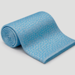 Jacquard Weave Banarasi fabric - Powder Blue - Image 2