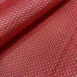 Banarasi Brocade Fabric - Tomato Red - Image 2