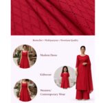 Hakoba Cotton Fabric - Rich Cherry Red - Image 4