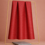 Banarasi Brocade Fabric - Tomato Red