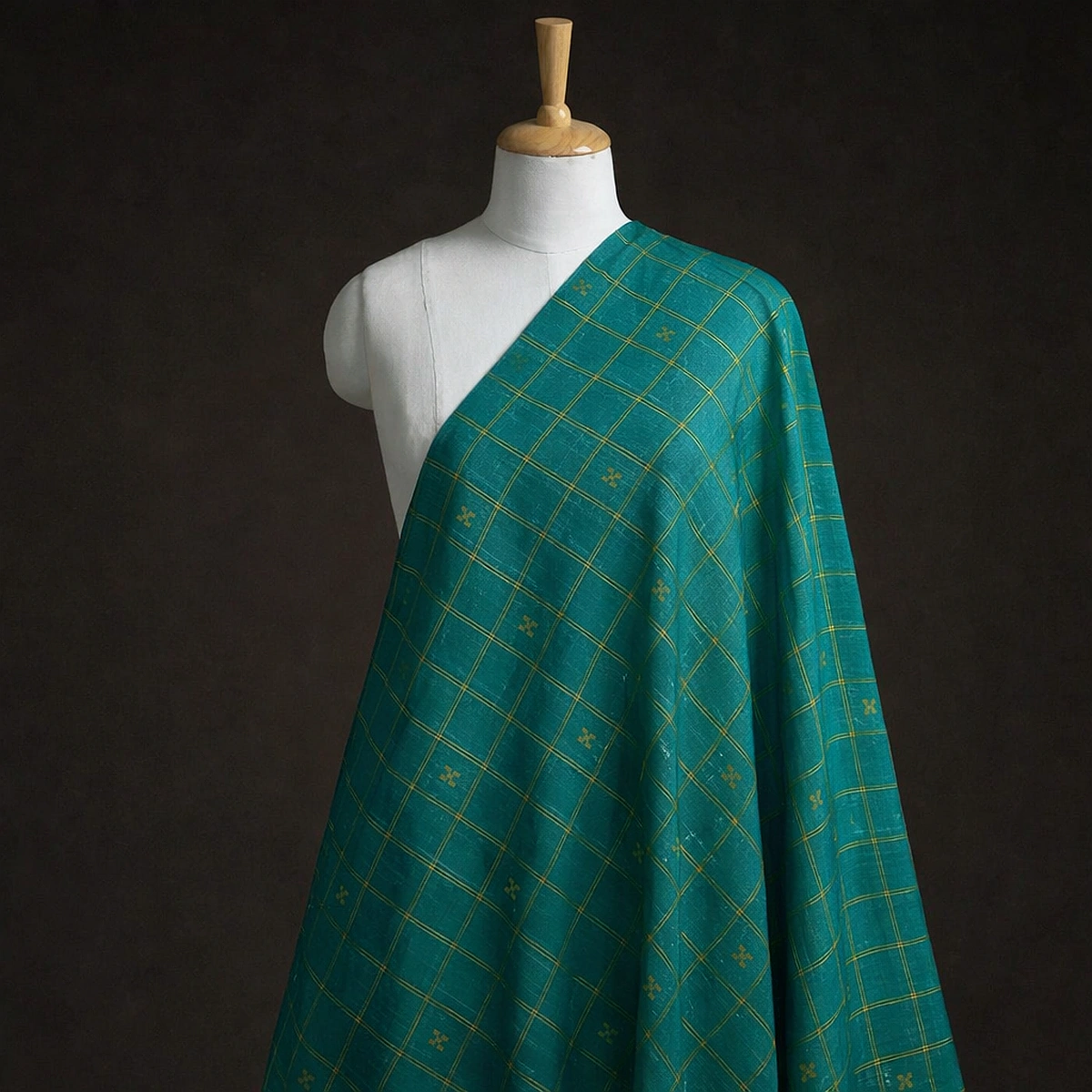 JSF Dusty Teal1 Jasmine Silk Fabric - Dusty Teal - Image 1