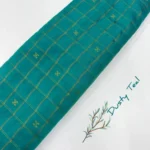 Jasmine Silk Fabric - Dusty Teal - Image 2