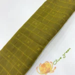 Jasmine Silk Fabric - Olive Green - Image 2