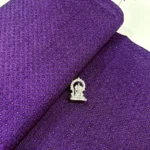 Sequins Embroidery Raw Silk - Royal Violet