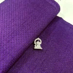 Sequins Embroidery Raw Silk - Royal Violet