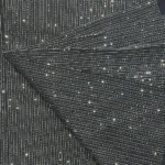 Sequins Work Georgette Fabric - Grey