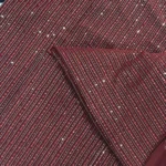Sequins Work Georgette Fabric - Maroon