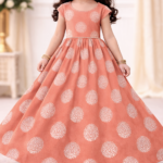 Floral Print Georgette fabric - Muted Clay - Image 3