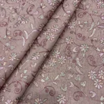 Thread Work Linen Fabric -Dusty Pink - Image 2