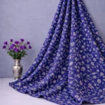 Thread Work Linen Fabric - Indigo Blue