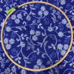 Thread Work Linen Fabric - Indigo Blue - Image 2