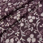 Thread Work Linen Fabric - Wine - Image 2