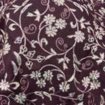 Thread Work Linen Fabric - Wine - Image 4