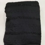 Vichitra Silk Fur Pattern Fabric - Black - Image 2