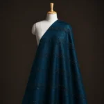 Vichitra Silk Fur Pattern Fabric - Dark Rama Green