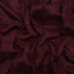Vichitra Silk Fur Pattern Fabric - Maroon - Image 3