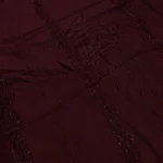 Vichitra Silk Fur Pattern Fabric - Maroon - Image 4