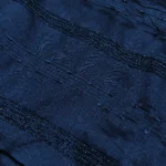 Vichitra Silk Fur Pattern Fabric - Navy Blue - Image 4