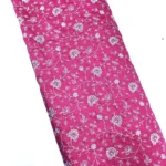 Chanderi Silk With Silver Zari Work Fabric - Barbie Pink - Image 4