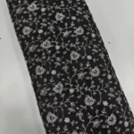 Chanderi Silk With Silver Zari Work Fabric – Black - Image 4