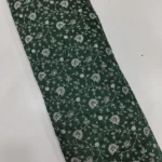 Chanderi Silk With Silver Zari Work Fabric – Dark Green - Image 4