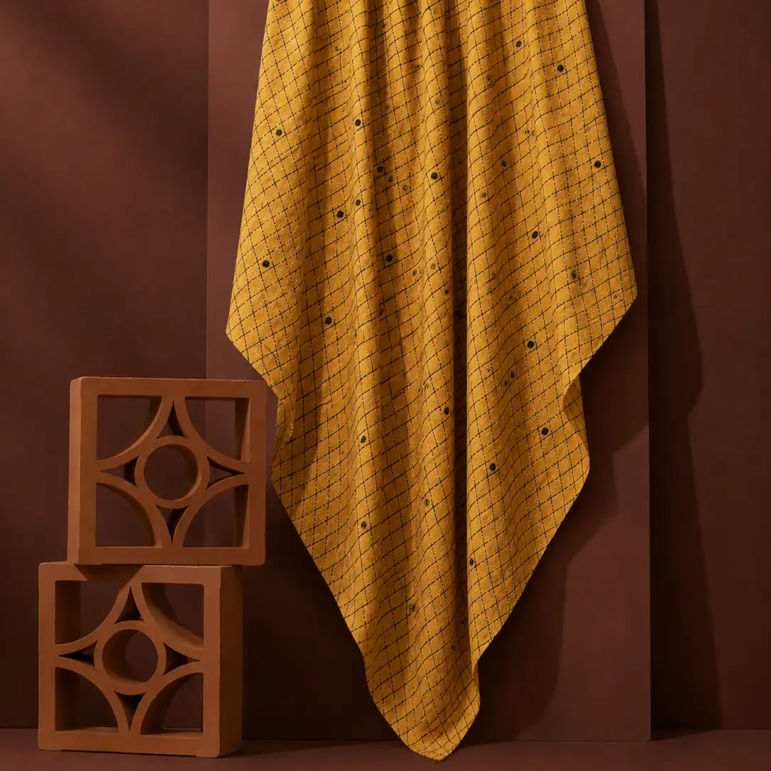 ChatGPT Image May 11, 2026, 04_31_25 PM Dupion Fabric - Yellow - Image 1