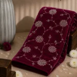 Cutdana Embroidery Velvet Fabric - Deep Pink