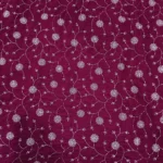 Cutdana Embroidery Velvet Fabric - Deep Pink - Image 3