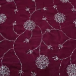 Cutdana Embroidery Velvet Fabric - Deep Pink - Image 4