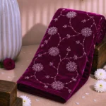 Cutdana Embroidery Velvet Fabric - Deep Plum