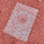 Floral Embroidery Net Fabric - Coral Pink - Image 5
